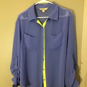 Lavender and Lime Green Button Down shirt